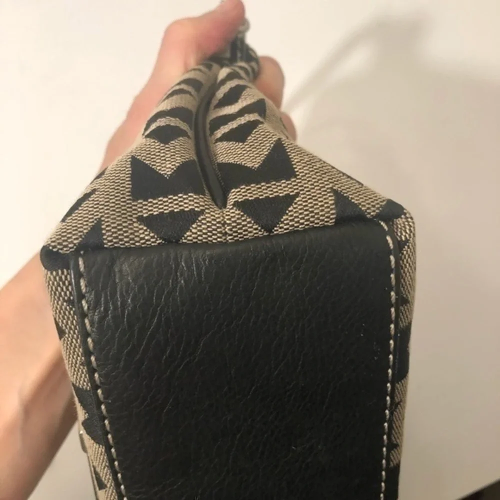 Michael Kors canvas leather mini bag baguette